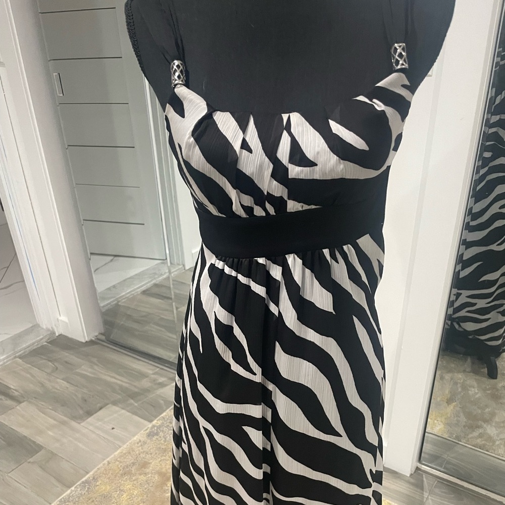 White House Black Market Black/White Maxi Dress.